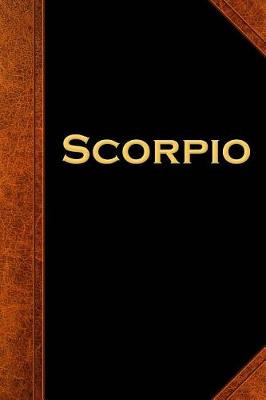 Book cover for Scorpio Zodiac Horoscope Vintage Journal