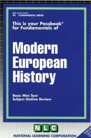 Cover of MODERN EUROPEAN HISTORY