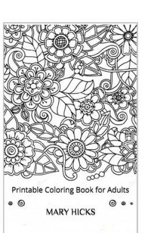 Cover of Printable Coloring Book for Adults