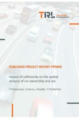 Cover of Impact of collinearity on the spatial analysis of car ownership and use