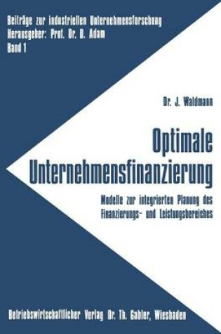 Cover of Optimale Unternehmensfinanzierung