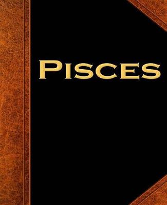 Cover of Pisces Zodiac Horoscope Vintage School Composition Book 130 Pages