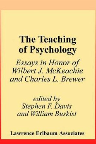 Cover of The Teaching of Psychology