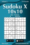 Book cover for Sudoku X 10x10 - Easy to Extreme - Volume 2 - 276 Puzzles
