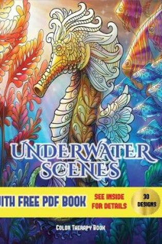 Cover of Color Therapy Book (Underwater Scenes)