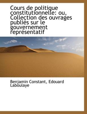 Book cover for Cours de Politique Constitutionnelle