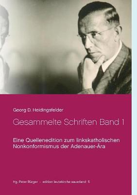 Book cover for Gesammelte Schriften Band 1