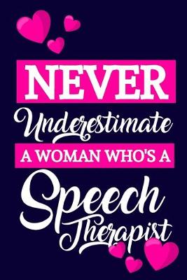 Book cover for Never Underestimate A Woman Who's A Speech Therapist