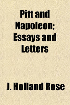 Book cover for Pitt and Napoleon; Essays and Letters