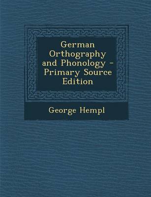 Book cover for German Orthography and Phonology