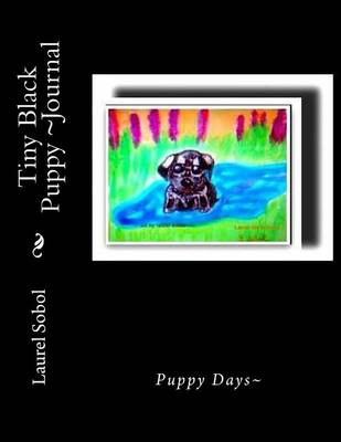 Book cover for Tiny Black Puppy Journal