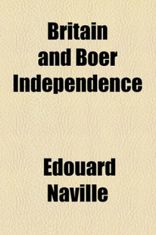 Cover of Britain and Boer Independence