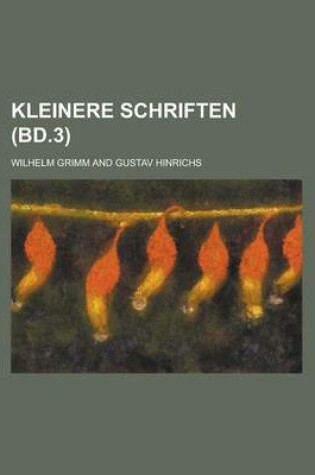 Cover of Kleinere Schriften (Bd.3)