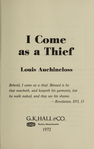 Book cover for I Come as a Thief
