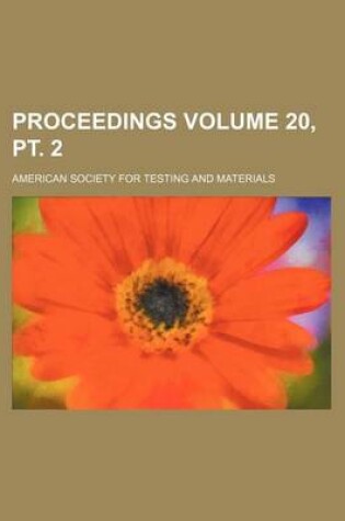 Cover of Proceedings Volume 20, PT. 2