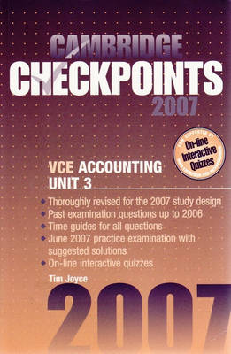 Book cover for Cambridge Checkpoints VCE Accounting Unit 3 2007
