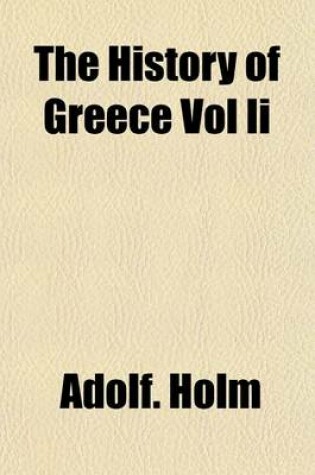 Cover of The History of Greece Vol II