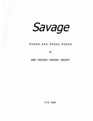 Book cover for SAVAGE: Poems & Prose Poems