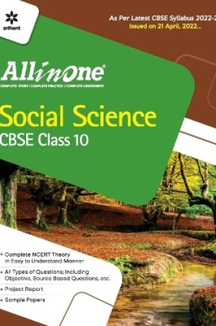 Cover of Cbse All in One Social Science Class 10 2022-23 Edition (as Per Latest Cbse Syllabus Issued on 21 April 2022)