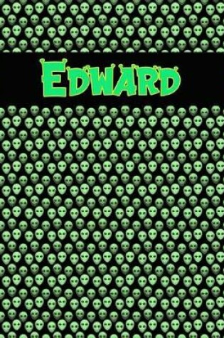 Cover of 120 Page Handwriting Practice Book with Green Alien Cover Edward