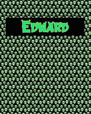 Book cover for 120 Page Handwriting Practice Book with Green Alien Cover Edward