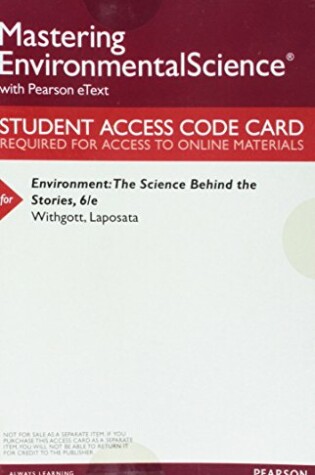 Cover of Mastering Environmental Science with Pearson eText -- ValuePack Access Card -- for Environment