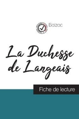 Cover of La Duchesse de Langeais de Balzac (fiche de lecture et analyse complete de l'oeuvre)