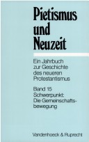 Cover of Pietismus Und Neuzeit Band 15 - 1989
