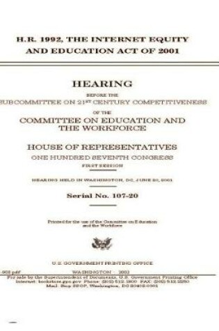 Cover of H.R. 1992, the Internet Equity and Education Act of 2001