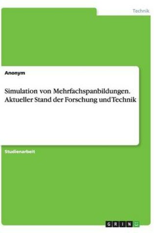 Cover of Simulation von Mehrfachspanbildungen. Aktueller Stand der Forschung und Technik