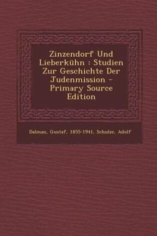 Cover of Zinzendorf Und Lieberkuhn