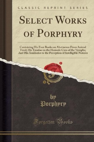 Cover of Select Works of Porphyry