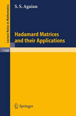 Book cover for Hadamard Matrices and Their Applications