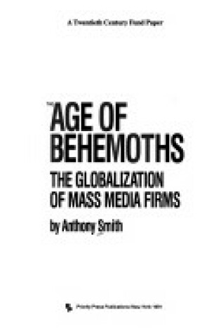 Cover of The Age of Behemoths
