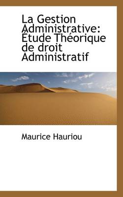 Book cover for La Gestion Administrative