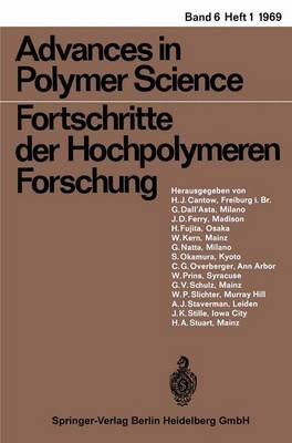 Book cover for Advances in Polymer Science/Fortschritte Der Hochpolymeren-Forschung