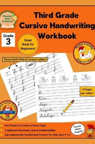 Cover of 3rd Grade Cursive Handwriting Workbook