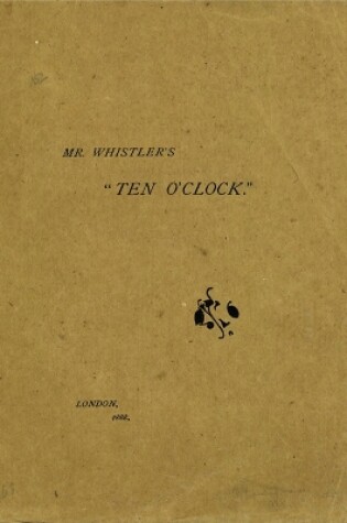 Cover of Mr. Whistler's Ten O'Clock