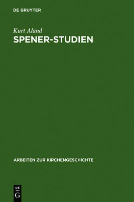 Cover of Spener-Studien