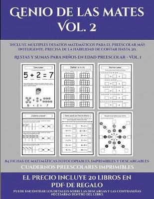 Cover of Cuadernos preescolares imprimibles (Genio de las mates Vol. 2)