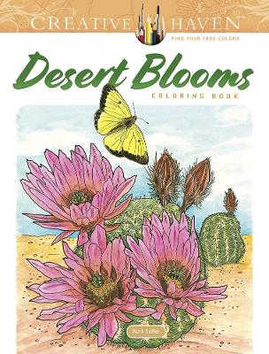 Book cover for Creative Haven Desert Blooms Coloring Book