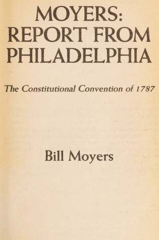 Cover of Report from Philadelphia: Constitutional Con