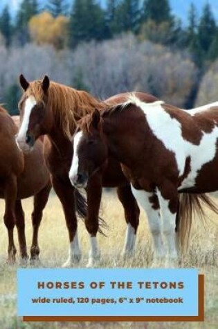 Cover of Horses of the Tetons Wide Ruled Notebook