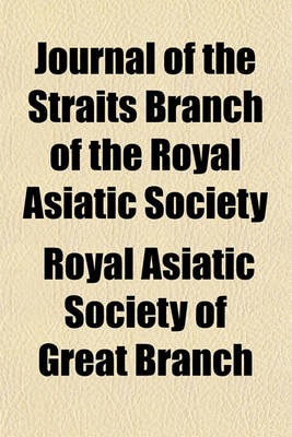 Book cover for Journal of the Straits Branch of the Royal Asiatic Society (Volume 35-39)