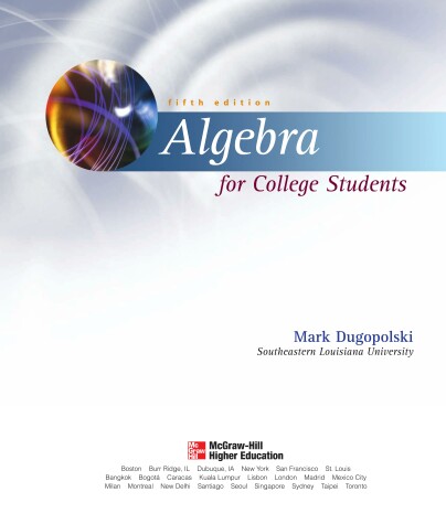 Book cover for Algebra College Students