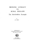 Book cover for Bringing Literacy to Rural England