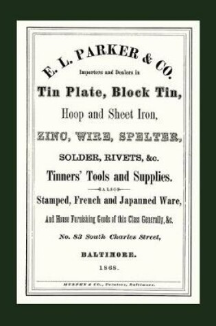 Cover of E. L. Parker & Co. Tinners' Tools & Supplies, Baltimore 1868