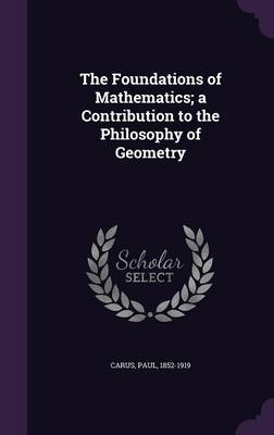 Book cover for The Foundations of Mathematics; A Contribution to the Philosophy of Geometry