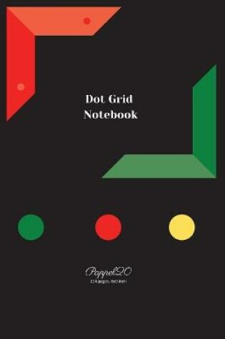 Cover of Dot Grid Notebook - Black Cover -124 pages- 6x9-Inches