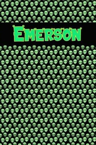 Cover of 120 Page Handwriting Practice Book with Green Alien Cover Emerson